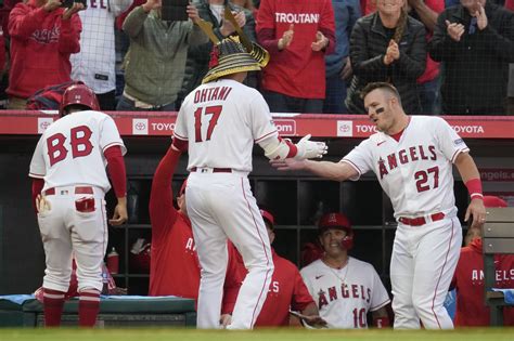 Ohtani, Trout homer in Angels’ 7-3 win, completing sweep of slumping Red Sox